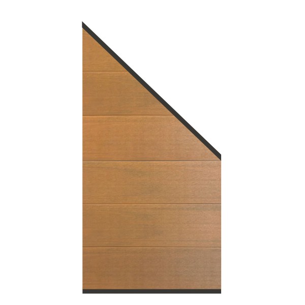 System WPC Platinum XL Zaun-Anschluss-Set, Teak-Teak-Braun