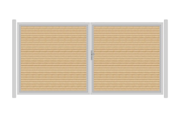 SYSTEM RHOMBUS Doppeltor-Set in Lärche Breite 3600mm Höhe 1800mm