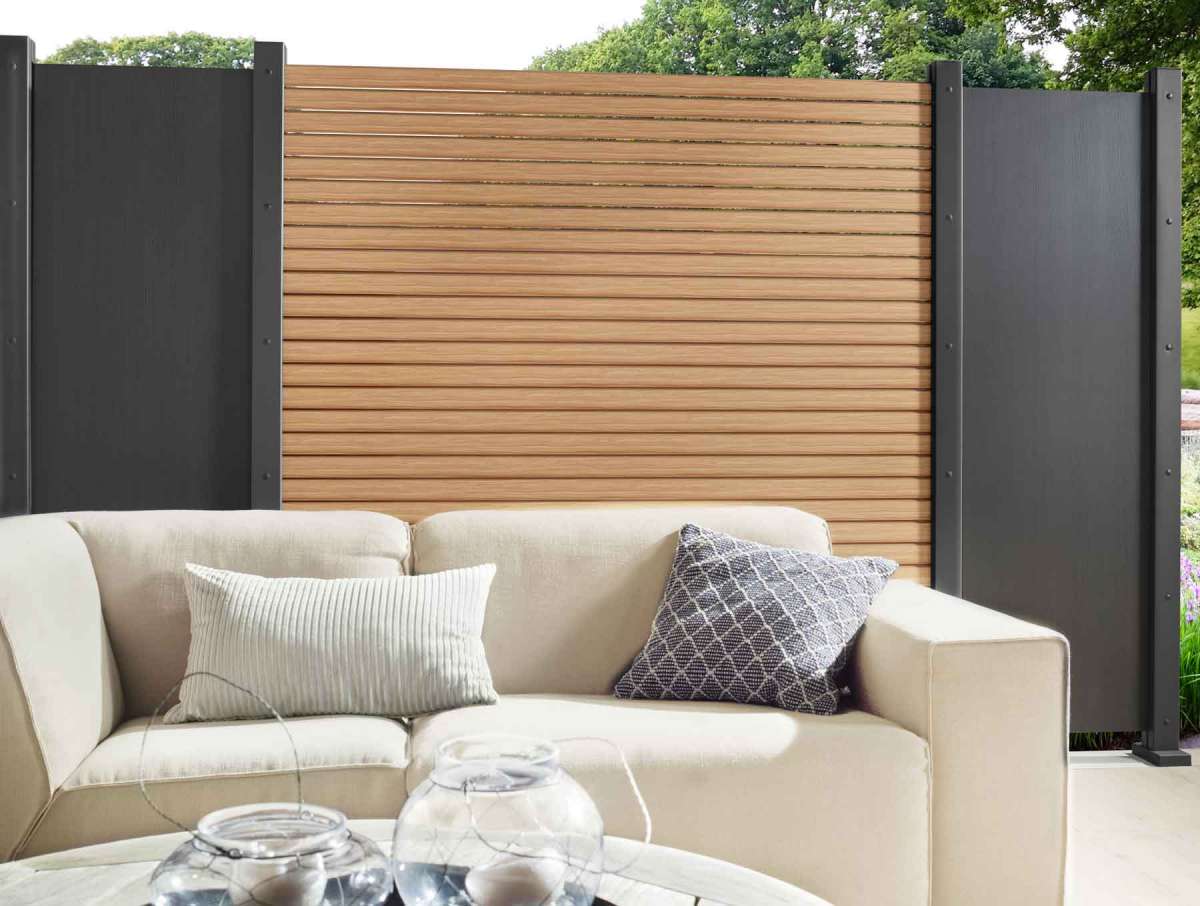 System Rhombus Silber 180x180cm Gartenzaun24