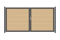 SYSTEM RHOMBUS Doppeltor-Set in Lärche Breite 3600mm Höhe 1800mm