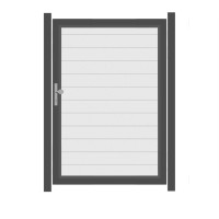 SYSTEM ALU PLUS Tor-Set in Weiß Breite 1250mm Höhe 1800mm
