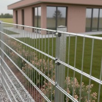 Doppelstabmattenzaun Komplettset 8/6/8 in FVZ, Verzinkt