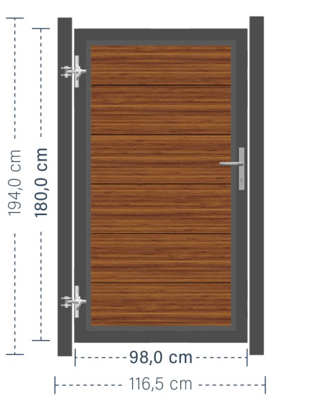 SYSTEM ALU XL Tor-Set in Bambus Höhe 1800mm