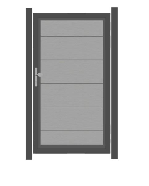 SYSTEM WPC XL Tor-Set in Grau Höhe 1800mm