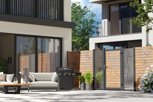 SYSTEM RHOMBUS HOLZ Tor-Set Breite 1000mm Höhe 1800mm