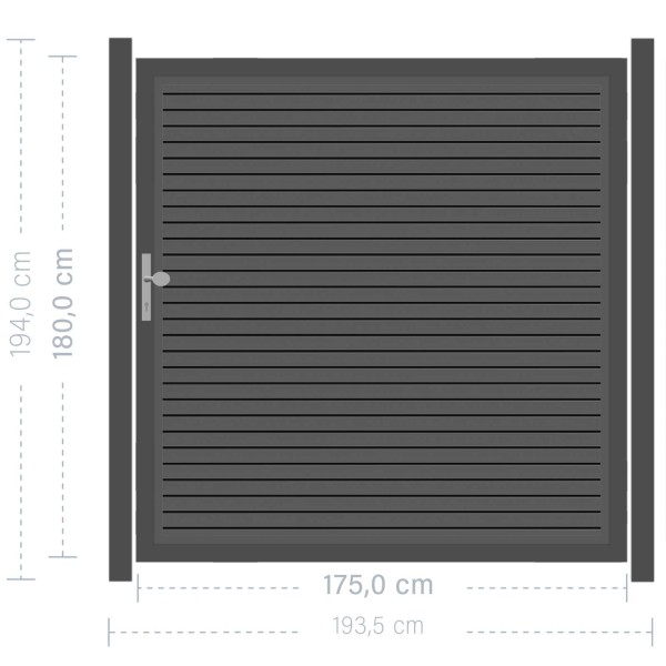 SYSTEM RHOMBUS Tor-Set in Anthrazit Breite 1750mm Höhe 1800mm
