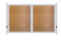 SYSTEM WPC PLATINUM XL Doppeltor-Set in Teak-Braun Breite 3000mm Höhe 1800mm