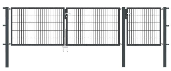 Gartentor Flex 8, 3-flg., Breite 4000 mm (1500 x 1500mm / 1000mm)