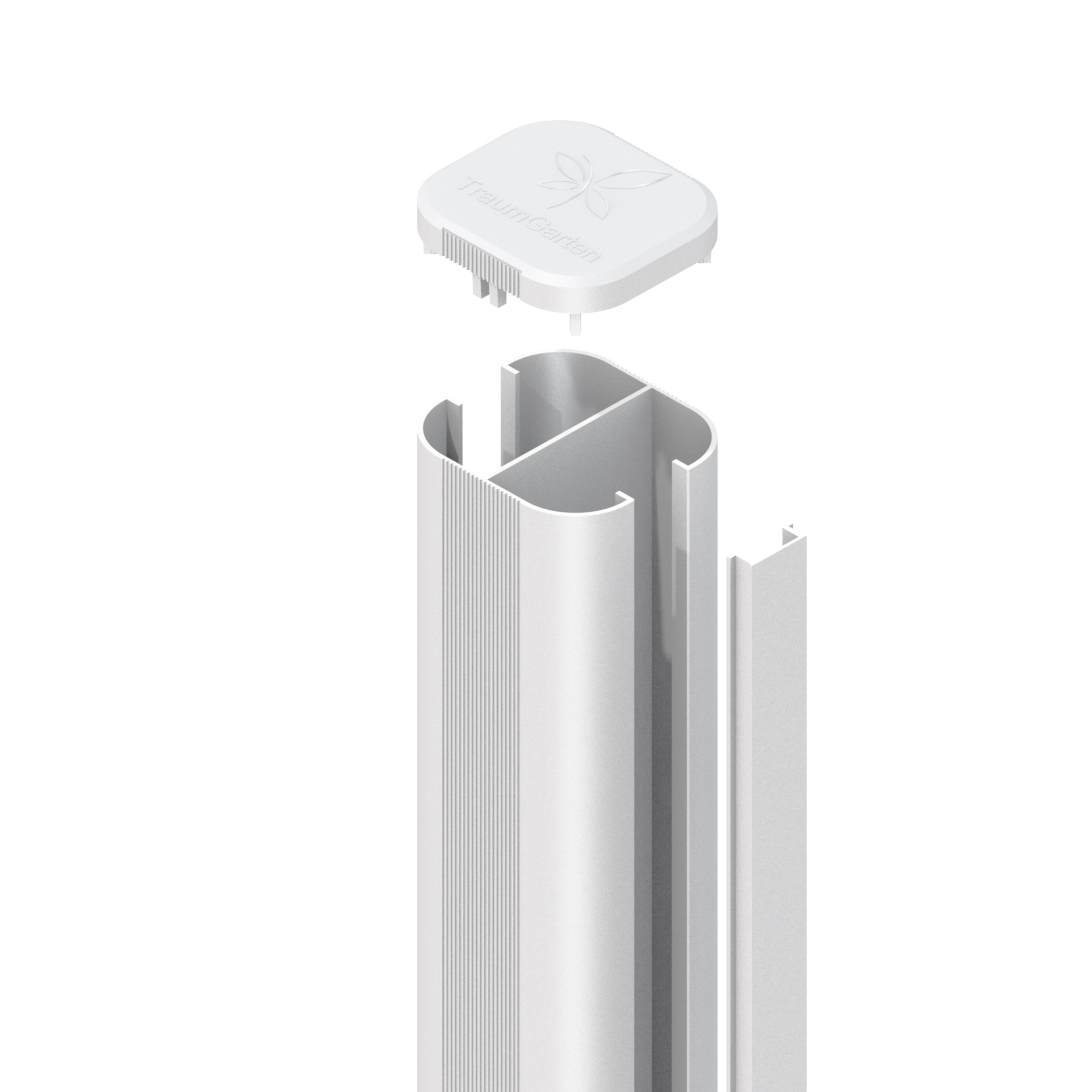 Art. 4830 SYSTEM Steckpfosten Weiß Zum Aufschreiben 900 mm