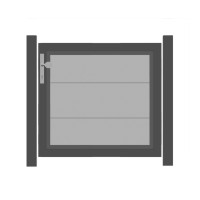 SYSTEM ALU XL Vorgartentor-Set in Silber Höhe 900mm