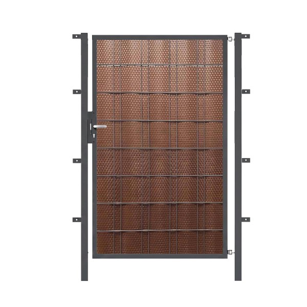 System PVS Einzeltor Rattan Braun