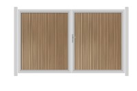 SYSTEM NEO PLATINUM Doppeltor-Set in Lärche Breite 3600mm Höhe 1800mm - senkrecht
