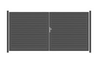 SYSTEM RHOMBUS Doppeltor-Set in Anthrazit Breite 3600mm Höhe 1800mm