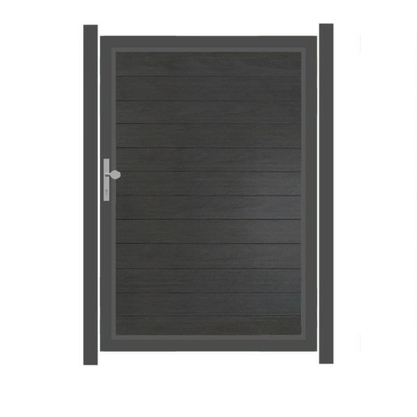 SYSTEM WPC PLATINUM Tor-Set in Anthrazit Breite 1250mm Höhe 1800mm