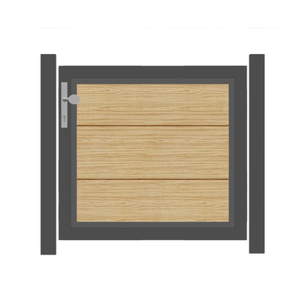 SYSTEM ALU XL Vorgartentor-Set in Lärche Höhe 900mm