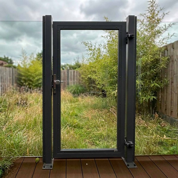 SYSTEM GLAS Tor-Set in Ausführung Klar Höhe 1800mm