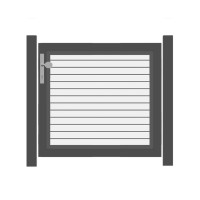 SYSTEM RHOMBUS Vorgartentor-Set in Weiß Breite 1000mm Höhe 900mm