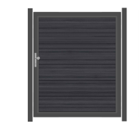 SYSTEM WPC PLATINUM XL Tor-Set in Anthrazit Breite 1500mm Höhe 1800mm