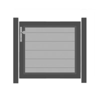 SYSTEM ALU PLUS Vorgartentor-Set in Silber Höhe 900mm