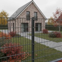 Doppelstabmattenzaun Komplettset 8/6/8 in RAL 7016, Anthrazit