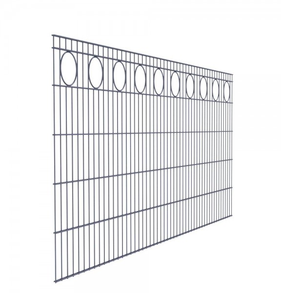 Schmuckzaunfeld Kreis, Stäbe 6/5/6 - Breite 2510mm