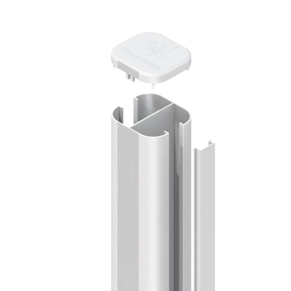 Art. 4832 SYSTEM Steckpfosten Weiß Zum Einbetonieren 900 mm