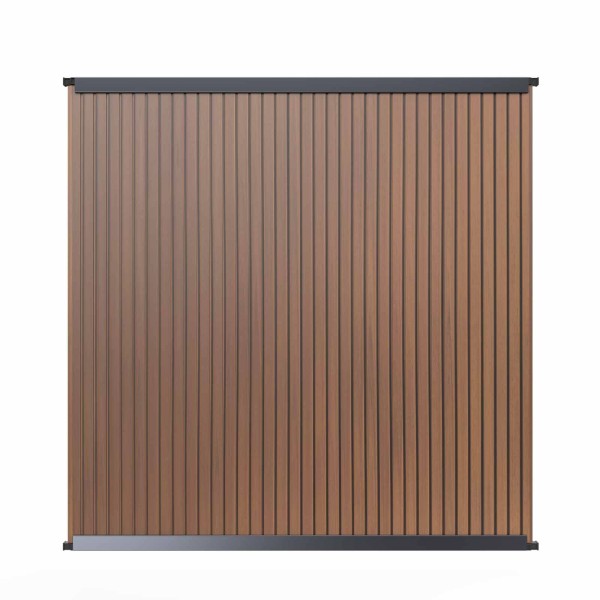 SYSTEM NEO Platinum senkrecht Zaunfeld-Set Teak Braun