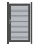 SYSTEM RHOMBUS Tor-Set in Silber Breite 1000mm Höhe 1800mm