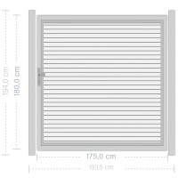 SYSTEM RHOMBUS Tor-Set in Weiß Breite 1750mm Höhe 1800mm