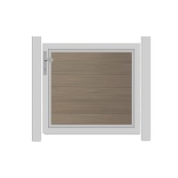 SYSTEM WPC PLATINUM Vorgartentor-Set in Taupe-Grau Höhe 900mm