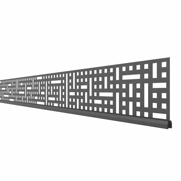 System Dekorprofil QUATTRO, 178cm Breite, Anthrazit