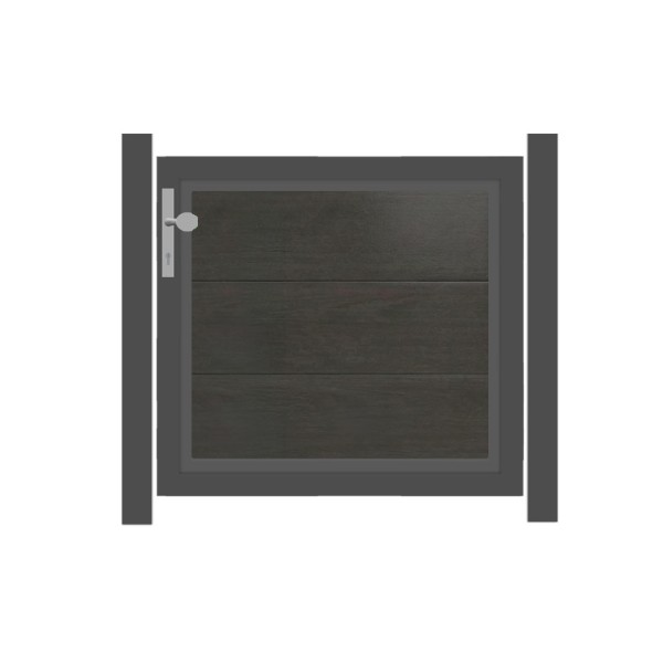 SYSTEM WPC PLATINUM XL Vorgartentor-Set in Anthrazit Höhe 900mm