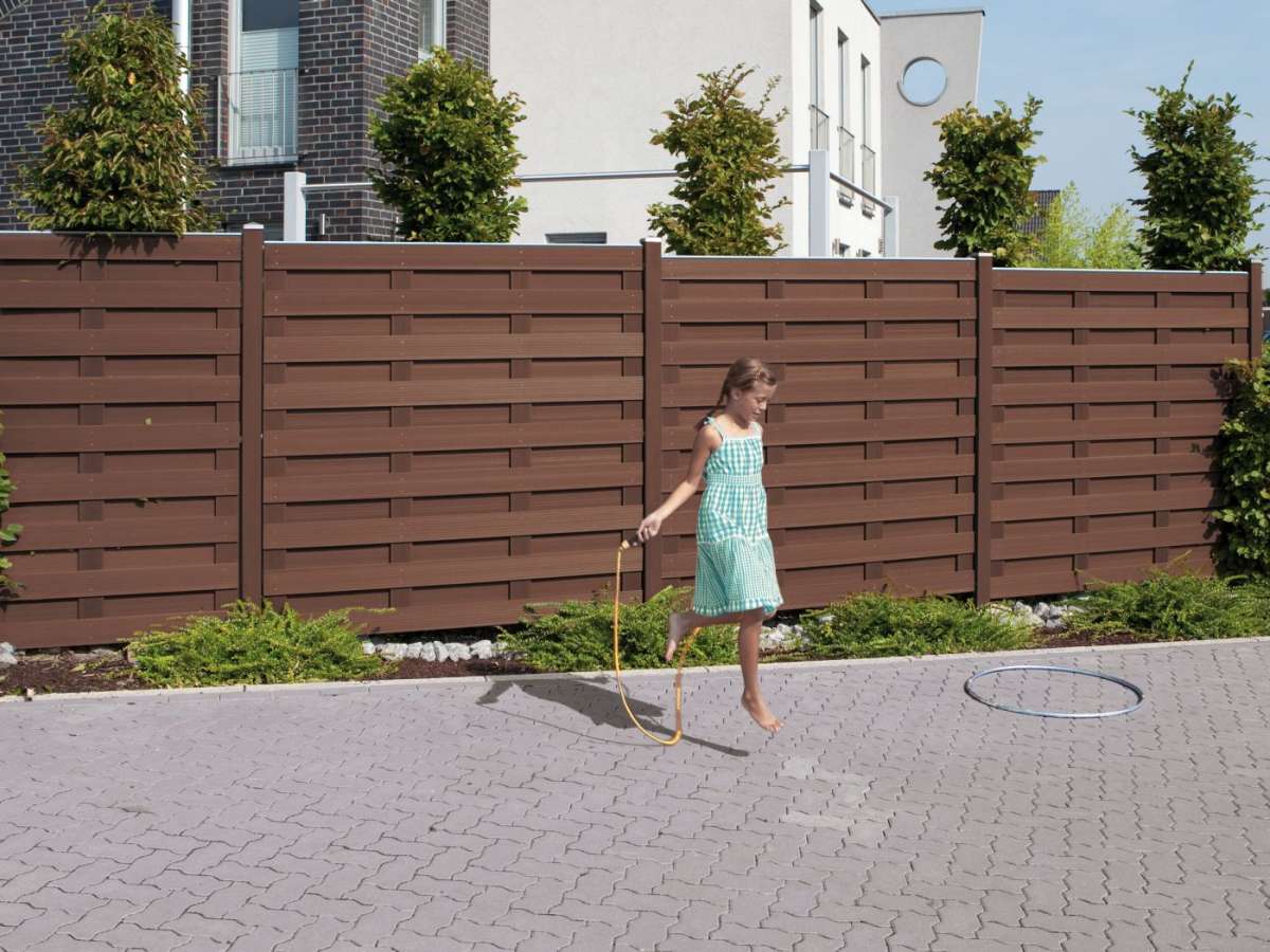 Jumbo WPC Braun 179x179cm Zaunelemente JUMBO WPC Sichtschutz