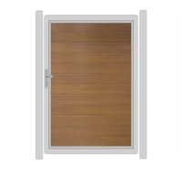 SYSTEM WPC PLATINUM Tor-Set in Teak-Braun Breite 1250mm Höhe 1800mm
