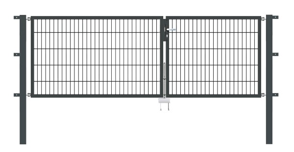 Gartentor Flex 8, 2-flg., Breite 3000 mm (1250/1750mm)