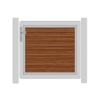 SYSTEM ALU PLUS Vorgartentor-Set in Bambus Höhe 900mm