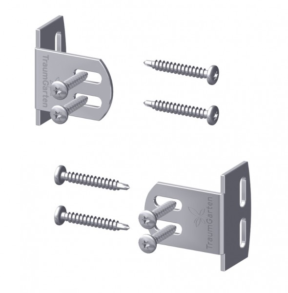 Edelstahl-Elementhalter plus (4er-Set)