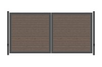 SYSTEM RHOMBUS Doppeltor-Set in Vintage Oak Breite 3600mm Höhe 1800mm