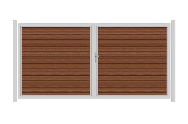 SYSTEM RHOMBUS Doppeltor-Set in Bambus Breite 3600mm Höhe 1800mm