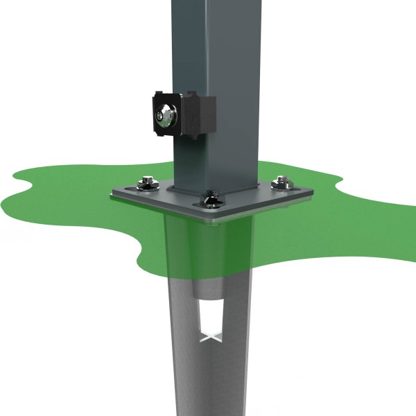 Pfostenadapter mit Erdspieß