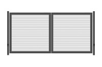 SYSTEM RHOMBUS Doppeltor-Set in Weiß Breite 3600mm Höhe 1800mm