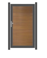 SYSTEM WPC PLATINUM Tor-Set in Teak-Braun Höhe 1800mm