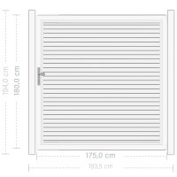 SYSTEM RHOMBUS Tor-Set in Weiß Breite 1750mm Höhe 1800mm