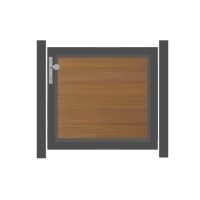 SYSTEM WPC PLATINUM Vorgartentor-Set in Teak-Braun Höhe 900mm