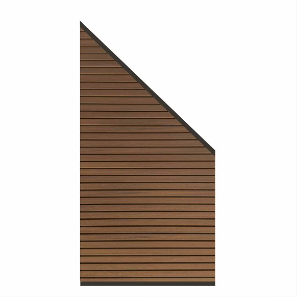 SYSTEM NEO Platinum Zaun-Anschluss-Set Teak Braun