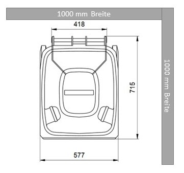 L-Form Gabionen Mülltonnenumhausung