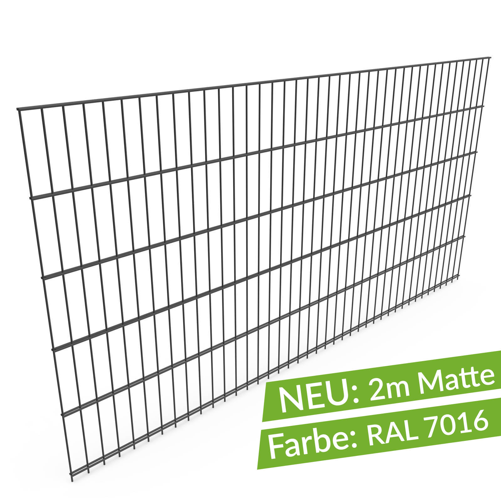 Doppelstabmatte 6/5/6 Breite 2000mm, Anthrazit RAL 7016