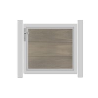 SYSTEM WPC PLATINUM XL Vorgartentor-Set in Taupe-Grau Höhe 900mm