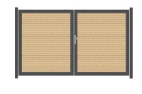 SYSTEM RHOMBUS Doppeltor-Set in Lärche Breite 3000mm Höhe 1800mm