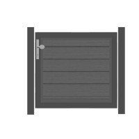 SYSTEM WPC CLASSIC Vorgartentor-Set in Anthrazit Höhe 900mm